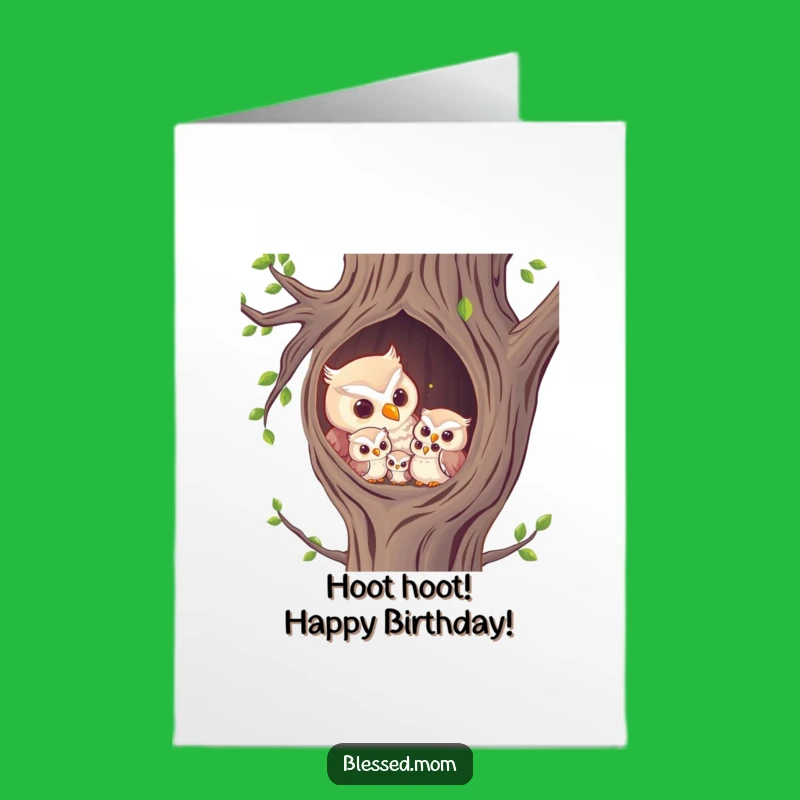 Free Printable Wise Owl Mom Birthday Card - Cozy Owlets Downloadable Gift