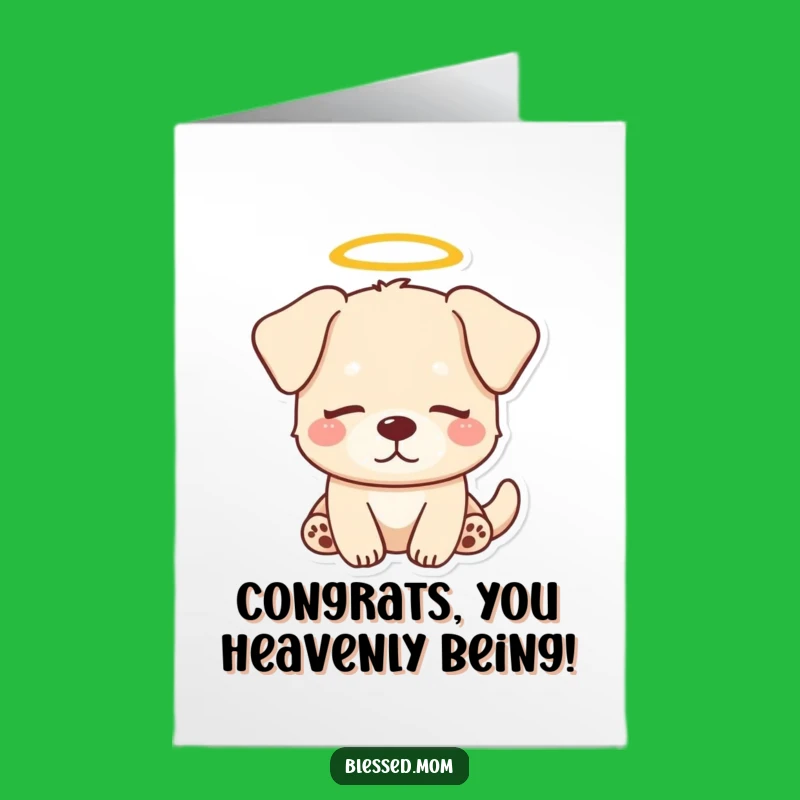 Free Printable Congrats Card: Halo Dog Achievement, Downloadable