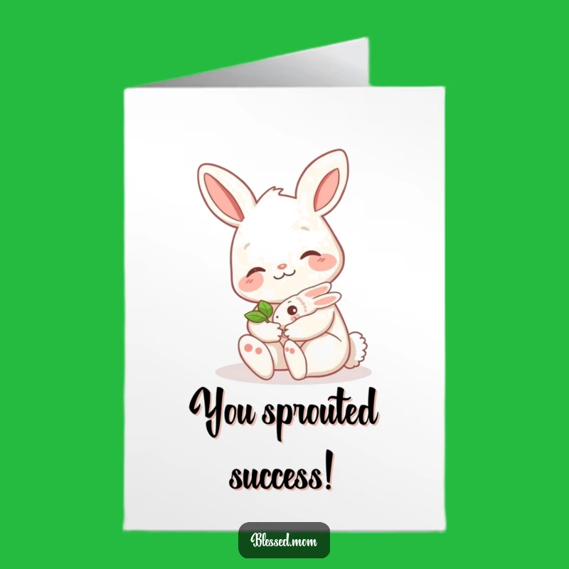 Free Printable Bunny Mom Congratulations Card: Sprout of Joy Downloadable Gift