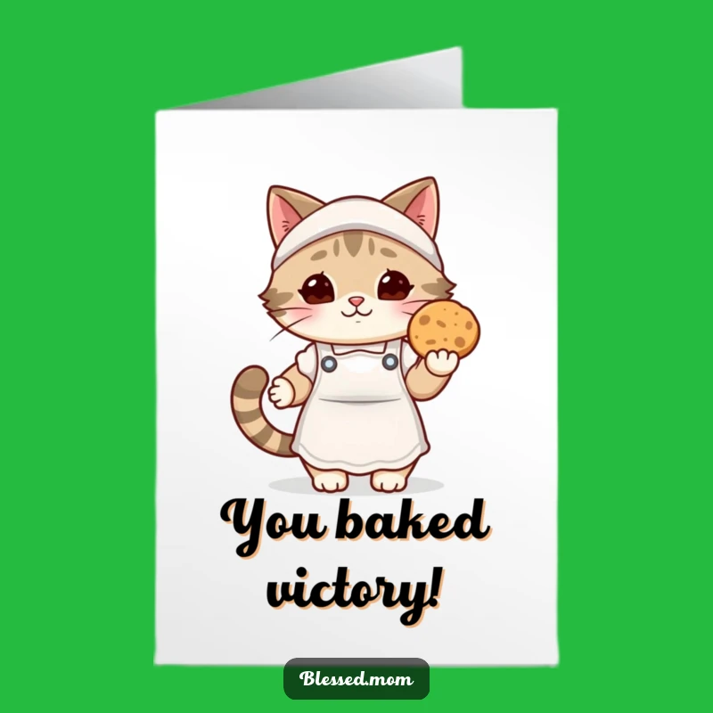Free Printable Cat Mom Congratulations Card: Cozy Cookie Welcome Downloadable