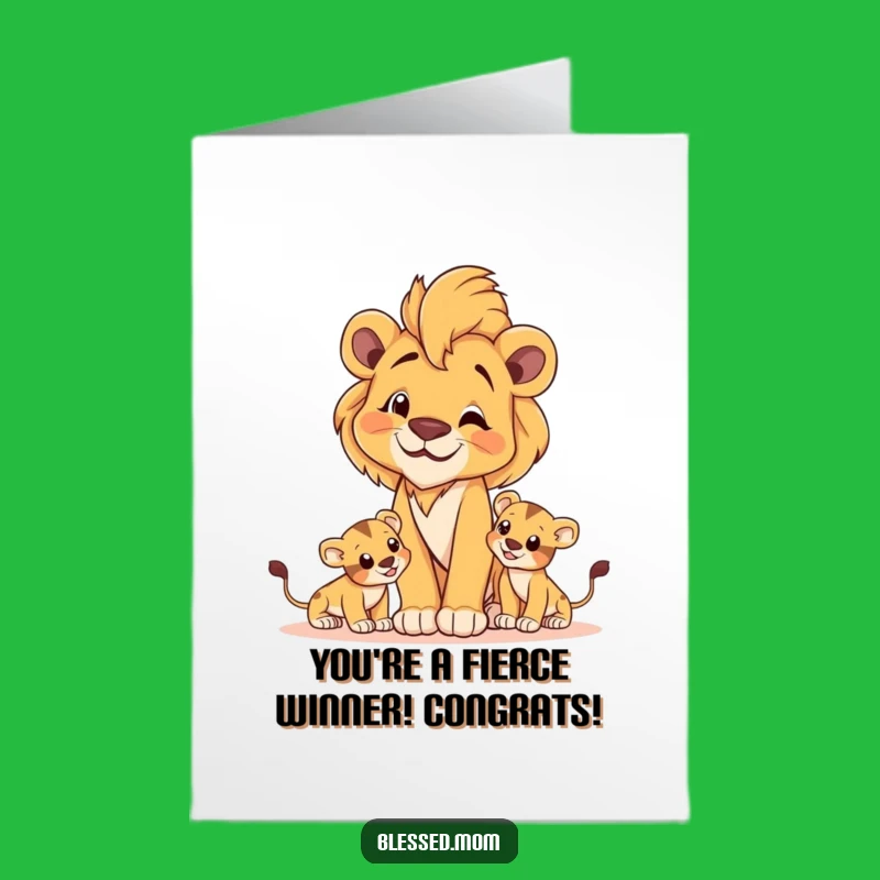 Free Printable Lioness Congrats Card - Proud Family Downloadable Design