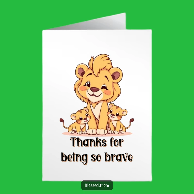 Free Printable Lioness Thank You Card - Proud Family Downloadable Design