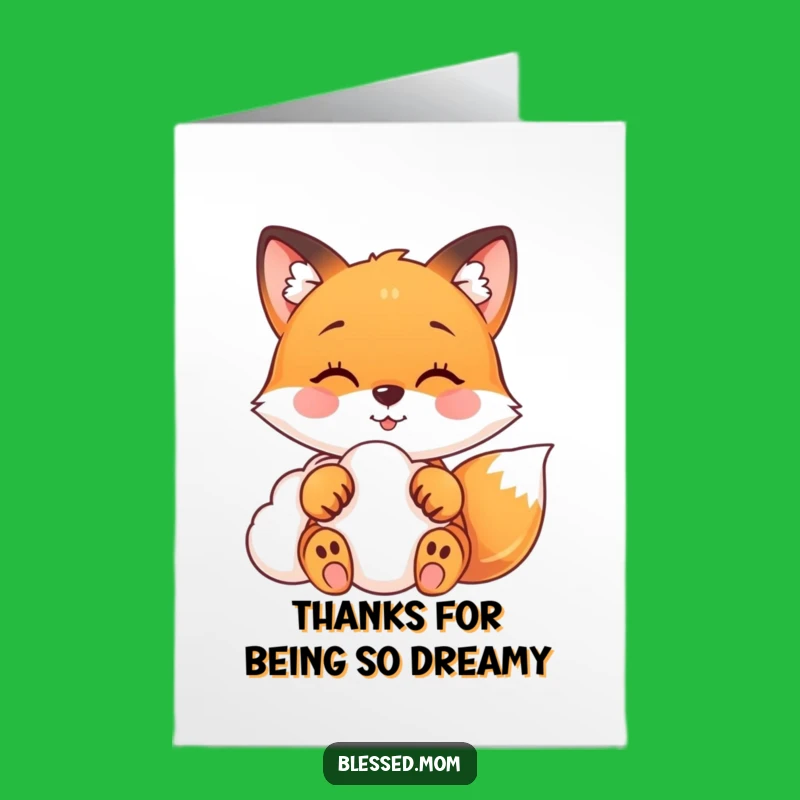 Free Printable Thank You Card: Fox's Cloud Appreciation