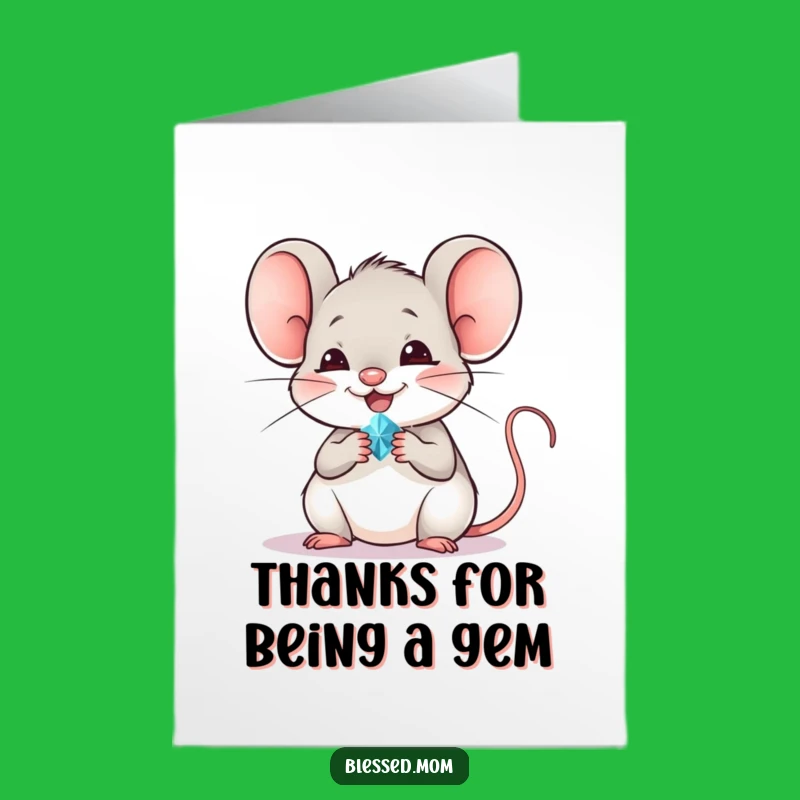 Free Printable Thank You Card: Mouse's Jewel of Appreciation