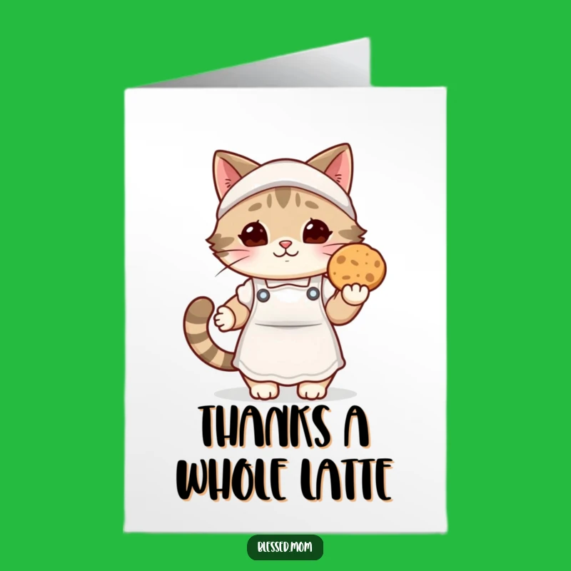 Free Printable Cat Mom Thank You Card: Cozy Cookie Gratitude Downloadable