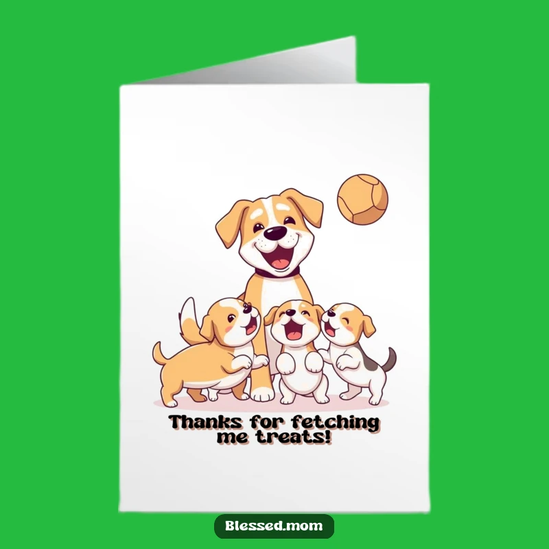 Free Printable Dog Mom Thank You Card - Puppy Playtime Gratitude Downloadable Gift