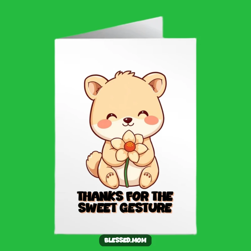 Free Printable Thank You Card: Smiling Animal Thanks, Hilarious Downloadable for Kindness