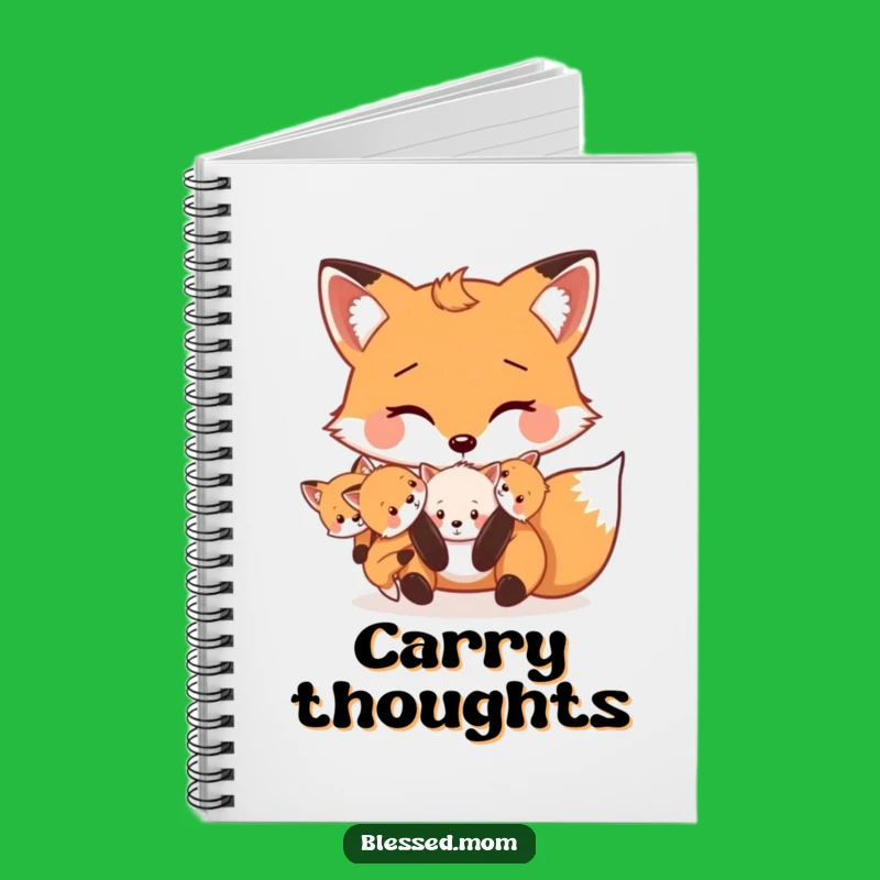 Funny Mama Fox Kits Notebook: Cute Journal for Fox Lovers