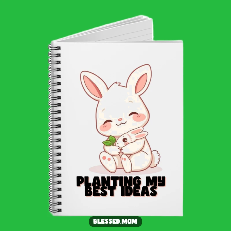 Funny Bunny Mom Notebook: Cute Sprout Journal, Mama Hare Diary, Gift Idea