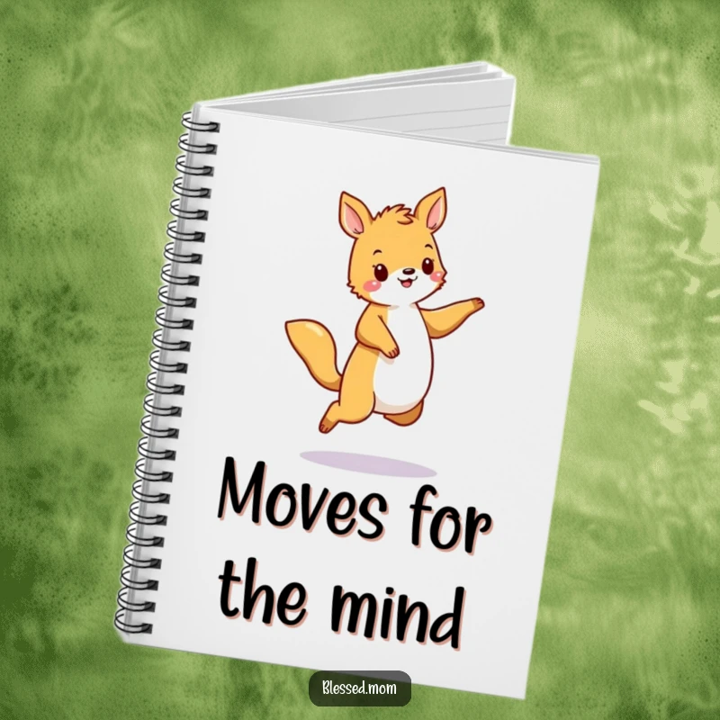 Funny Notebook with a dancing animal illustration, symbolizing movement and fun. Ideal for journaling. A thoughtful funny gift.