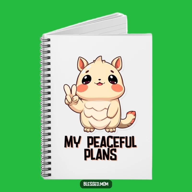 Funny Grateful Creature Peace Sign Notebook: Journal Your Thanks with Humorous Style
