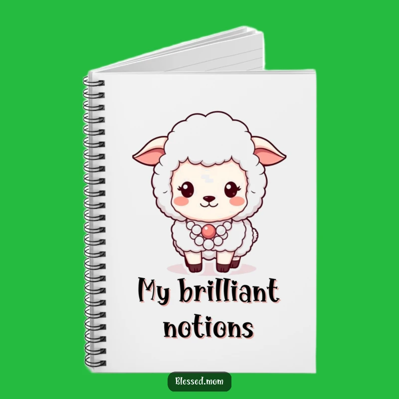 Funny Sheep Pearl Necklace Notebook: Posh Ewe Journal - Perfect Gift