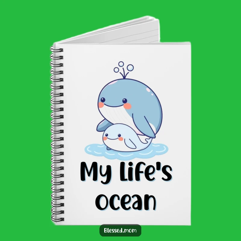 Funny Kawaii Whale Journal - Cute Ocean-Themed Notebook & Gift
