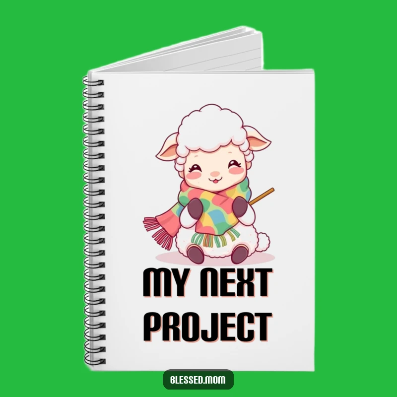 Funny Kawaii Sheep Mom Notebook - Joyful Knitting Journal Gift