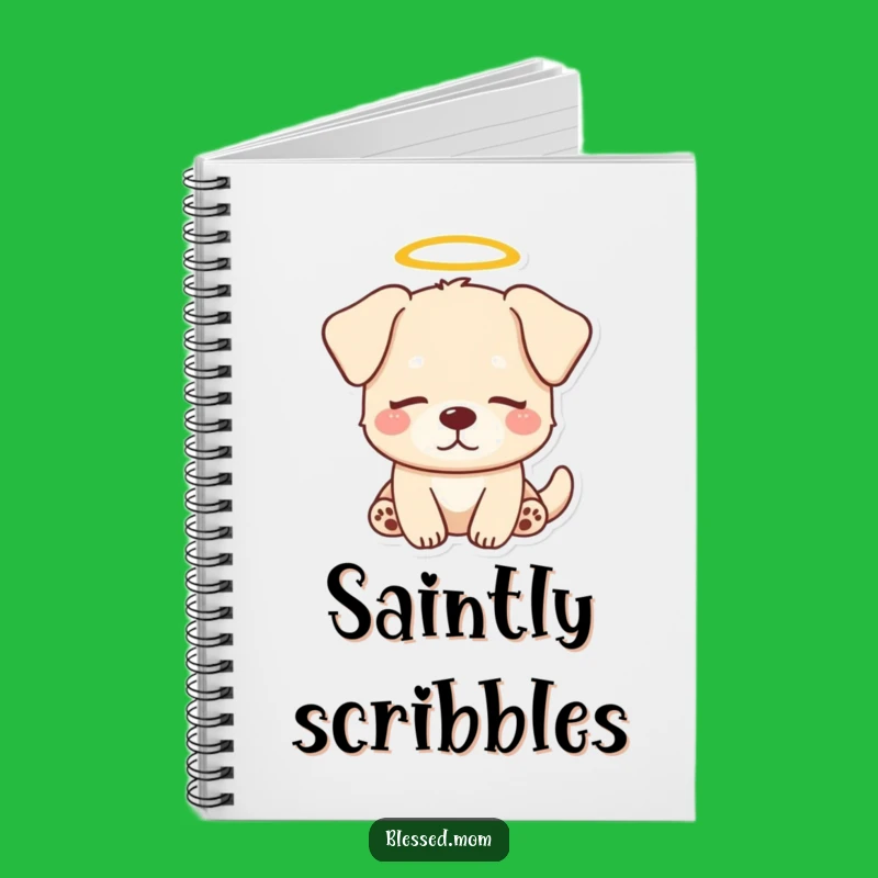 Funny Dog Halo Notebook: Cute Journal, Adorable Stationery, Peaceful Funny Gift