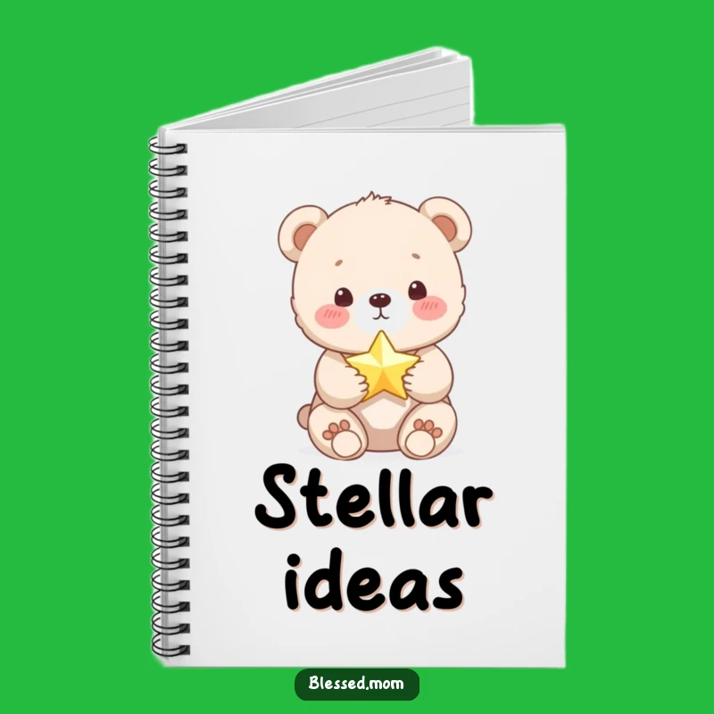 Funny Bear Cub Star Notebook: Cute Journal, Adorable Stationery, Inspiring Funny Gift