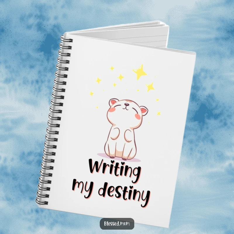 Funny Notebook with an animal looking up at stars, symbolizing hope and gratitude. Ideal for journaling. A thoughtful funny gift.