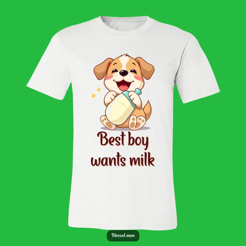 Funny Dog Baby Bottle T-Shirt - Adorable Pup Humor Tee, Gift Idea