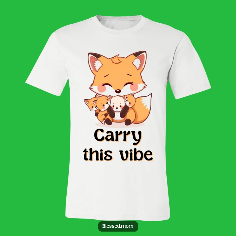 Funny Mama Fox Kits T-Shirt: Hilarious Fox Tee for Playful Parents