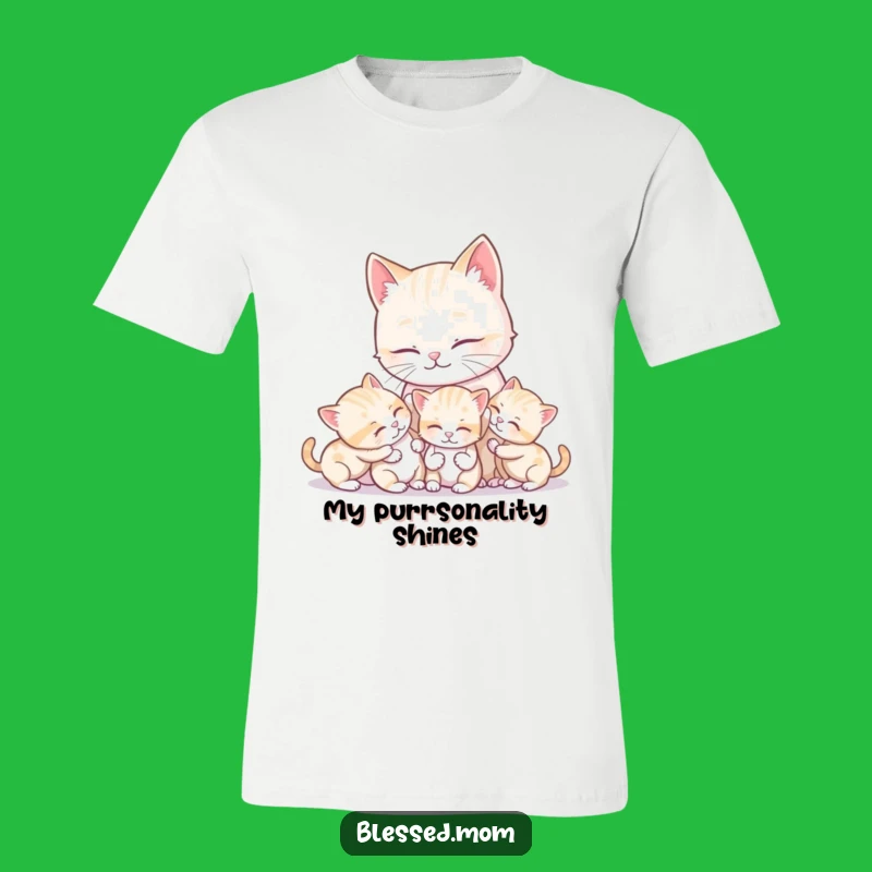 Funny Kawaii Cat Mom & Playful Kittens T-Shirt, A Hilarious Gift