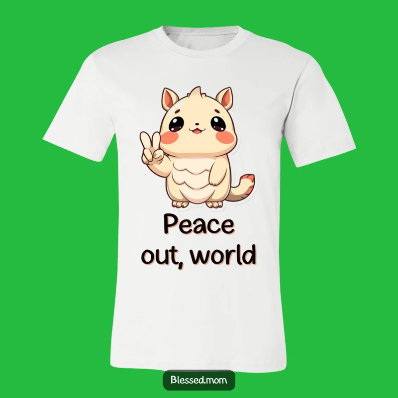 Funny Creature Peace Sign T-Shirt: Wear Your Gratitude with Style and Humor