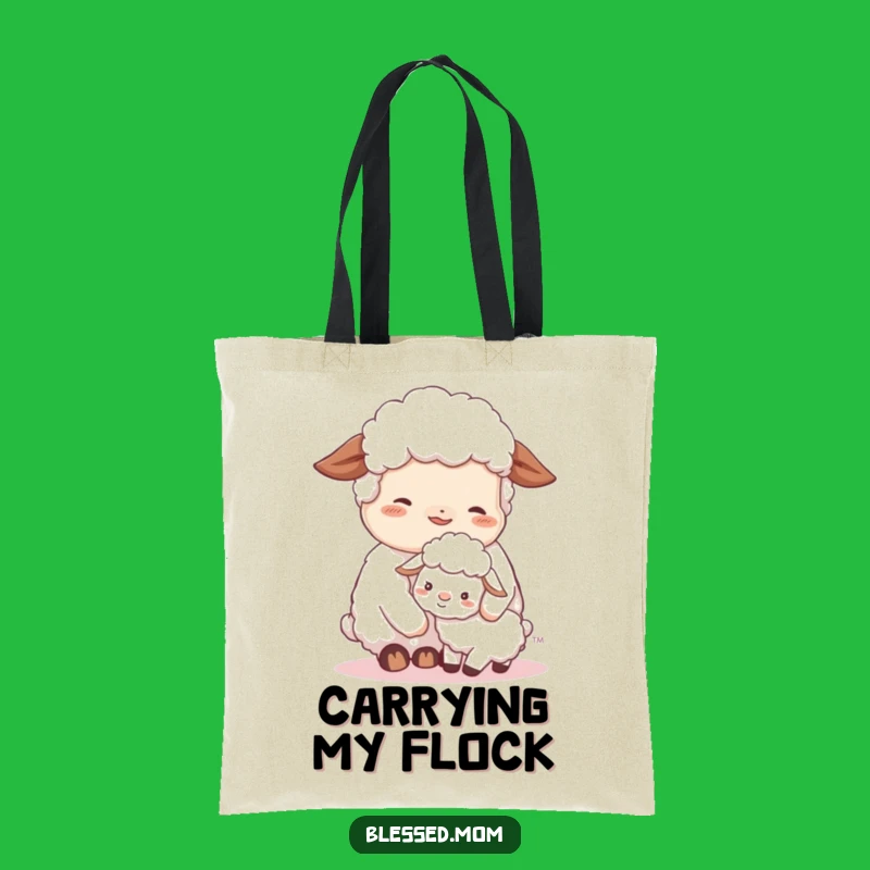 Contented Sheep Mom Tote Bag - Carry Sweetness & Comfort Everywhere