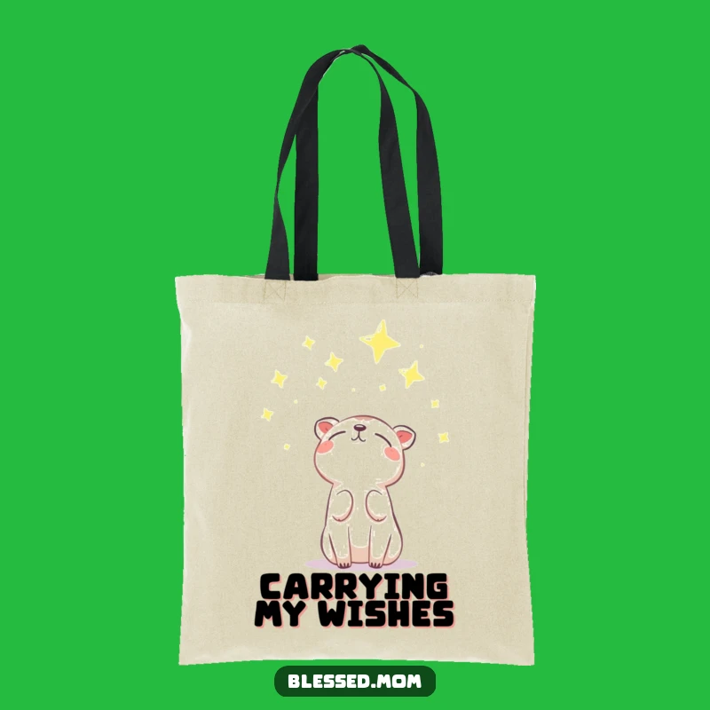 Funny Starry Eyed Animal Tote Bag: Carry Your Hope with this Funny Celestial Bag
