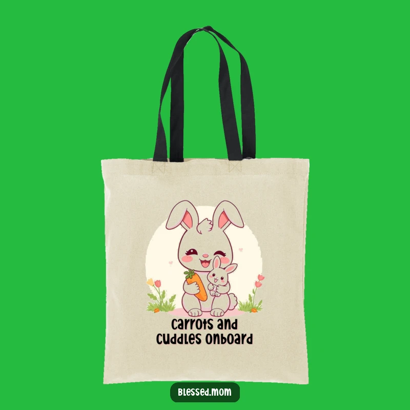 Cute Bunny Mom Tote Bag - Adorable & Practical Gift for Moms
