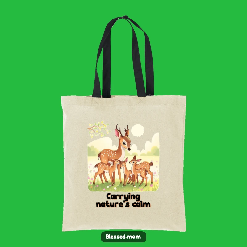 Funny Deer Mom Tote Bag: Carry Nature’s Serenity with You