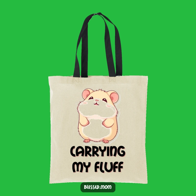Funny Hamster Tote Bag: Uplifted Smile Style, Perfect Cute Hamster Gift