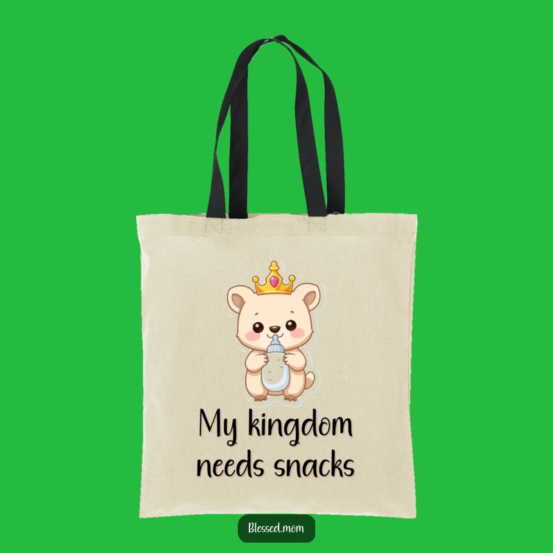 Funny Tote Bag: Royal Baby Animal Crown Design, Haul Diapers in Hilarious Style